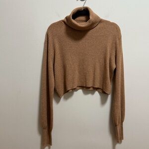 Reformation‎ cashmere sweater camel tan ribbed knit turtleneck fall minimalist